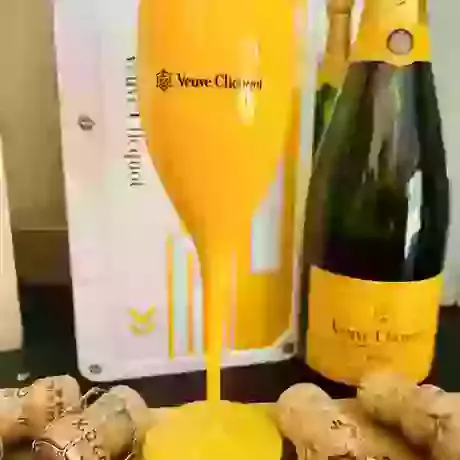 Orange  Champagne coupes glasses (set of x6)